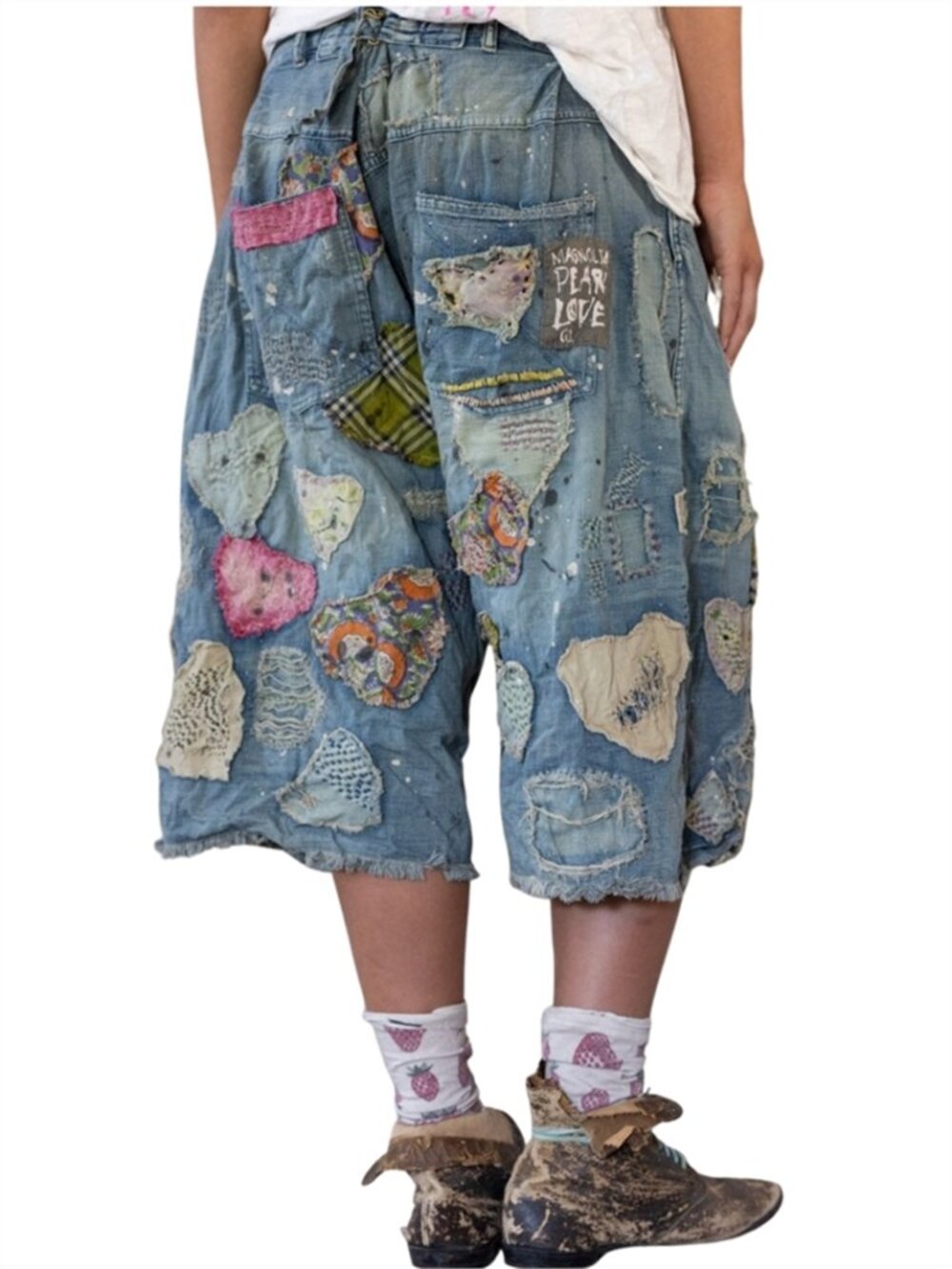 Magnolia Pearl - Sold Out! I Heart You Miner Shorts #068 | Indigo Wash - Rare!